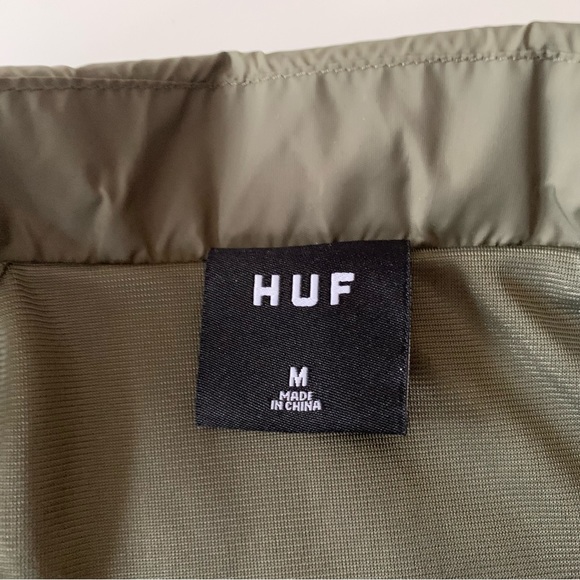 HUF triple triangle army green windbreaker jacket size medium - Picture 5 of 10